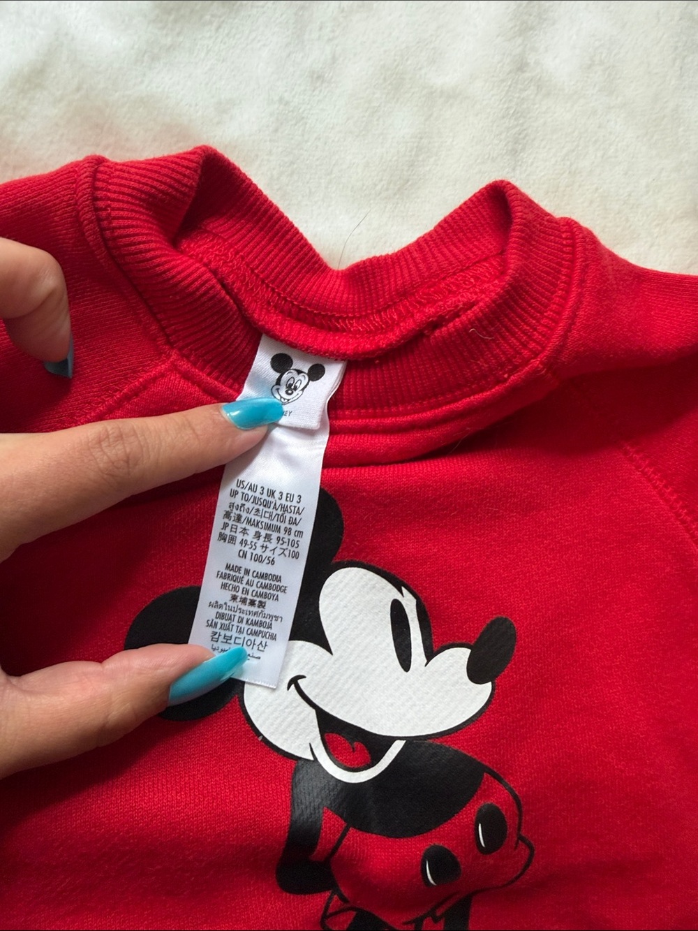 Disney Red Mickey Mouse Walt Disney World Crewneck Sweatshirt - Picture 2 of 5